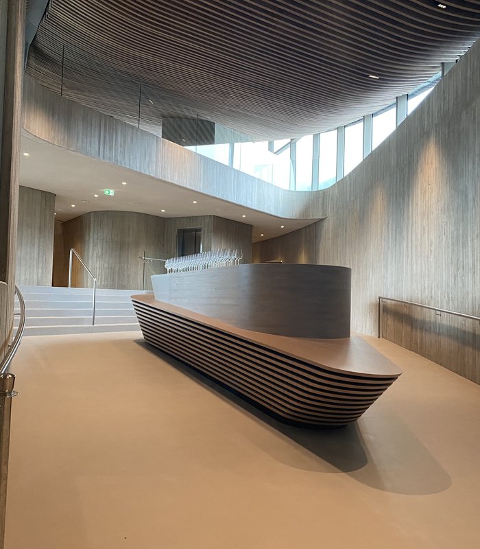 Hotel reception and bar